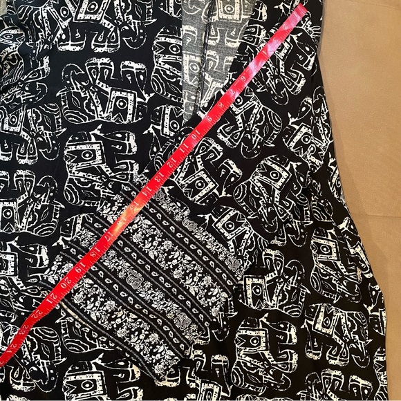 Merona Elephant Print Kimono with Fringe Hem size M/L - Picture 13 of 14